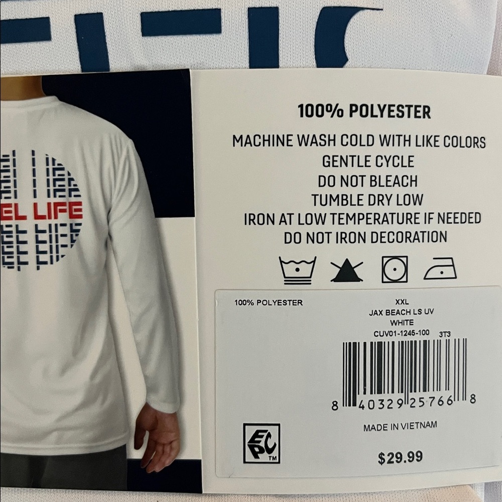 Reel Life White Long Sleeve UV Tee - Picture 5 of 5